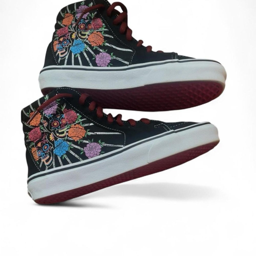 Vans Black Floral High-Top Sneakers